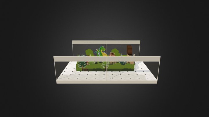 Bosque de Mon - Pasillo Centro Comercial 3D Model