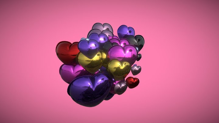Hearts 3D Model