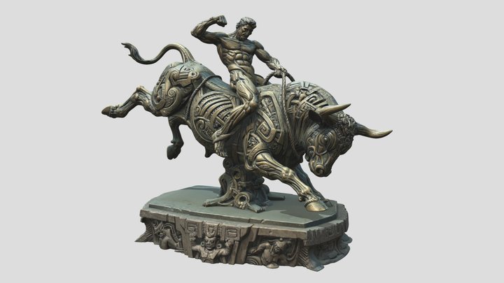 Bull Riding Trophy – Modelo 3D gratuito STL