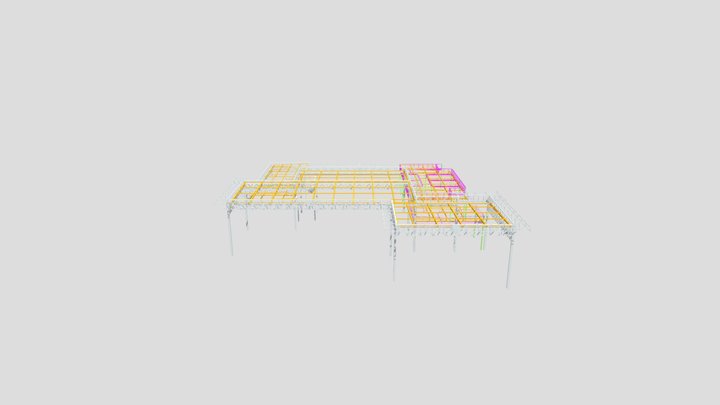 3D ESTRUTURA METALICA STAND REV02 3D Model