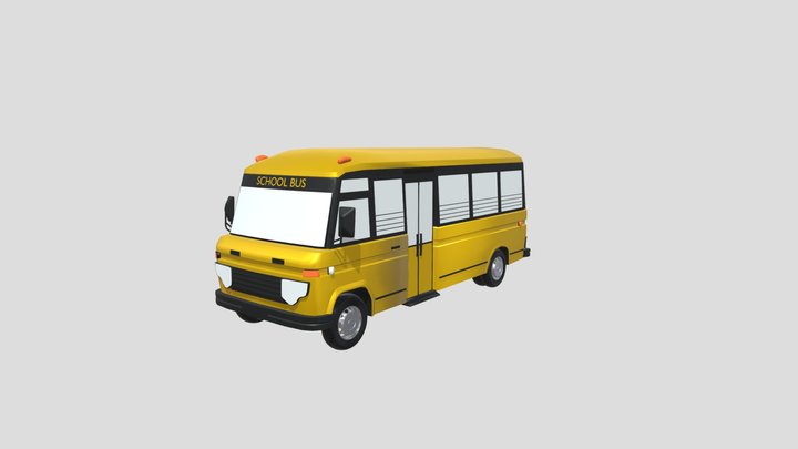 Low poly School Bus 3D Model