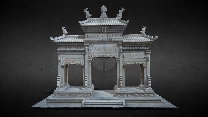 Chinese Stone archway （Meixi Archway） 3D Model