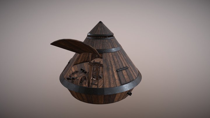 Leonardo Da Vinci's Tank 3D Model