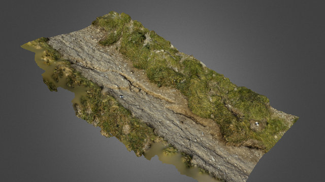 Active fault scarp on pathway 2 - Mount Vettore 3D Model