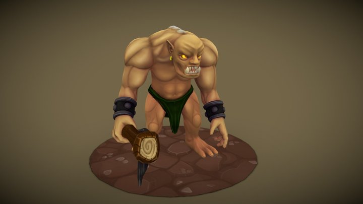 Stylized Fantasy Ogre 3D Model