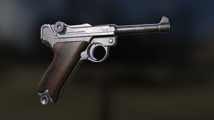 Custom Luger P08 3D Model