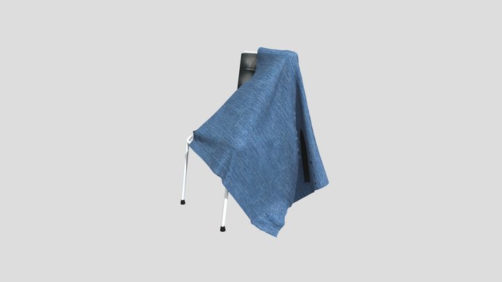 chair with fabric 3D Model