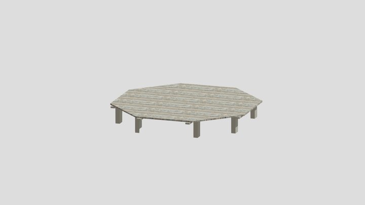Wooden Patio 3D Model