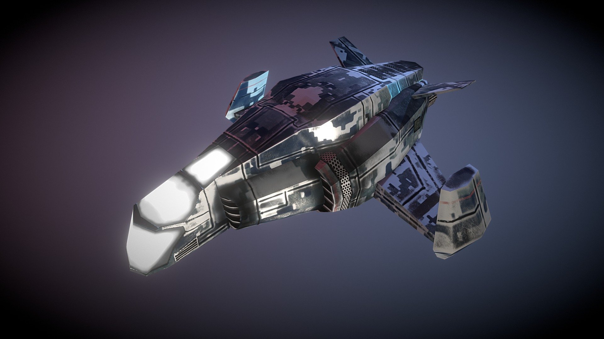 Low Poly Spaceship 6/10