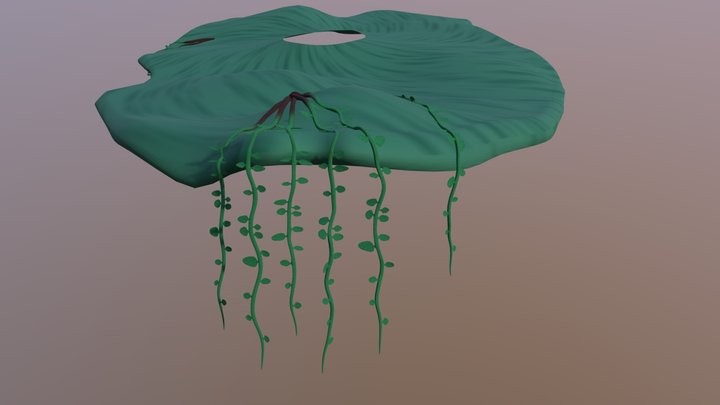 Monstergarden - Grass ground and plants 3D Model