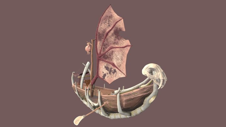barco de huesos 3D Model