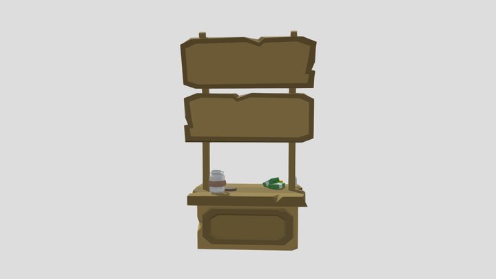 Pls Donate Booth 3D Model