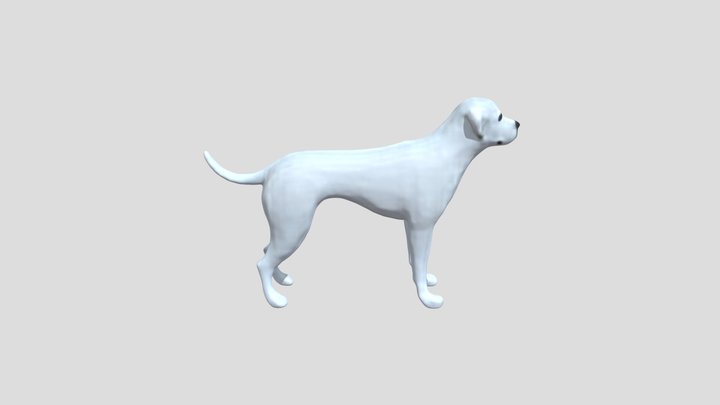 low-poly dog 3D Model