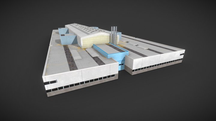 Large Warehouse (Den Helder) 3D Model