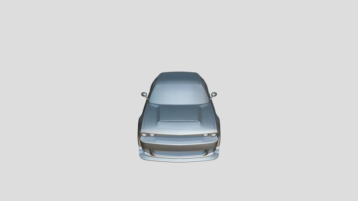 Dodge Challenger Untextured 3D Model