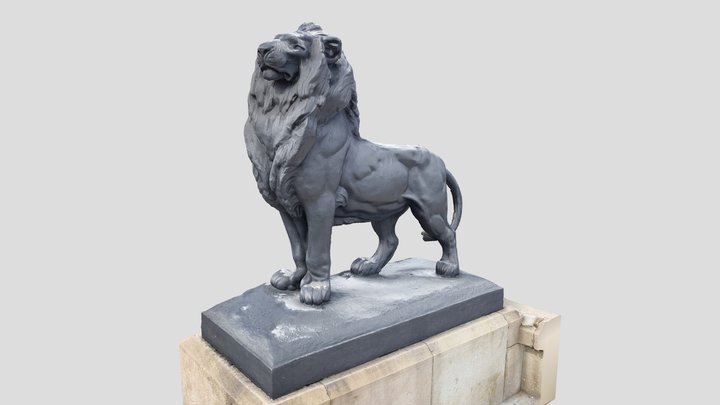 Lion sculpture 3D Model