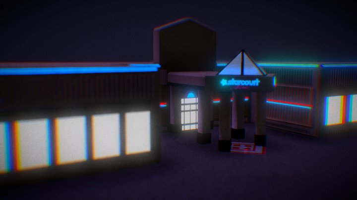 Starcourt Mall from Stranger Things - Low Poly 3D Model