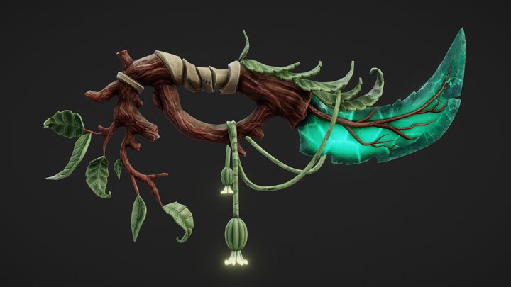 Stylized Natural Dagger 3D Model