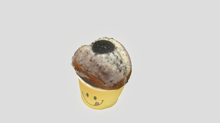 Oreo flavoured doughnut 3D Model