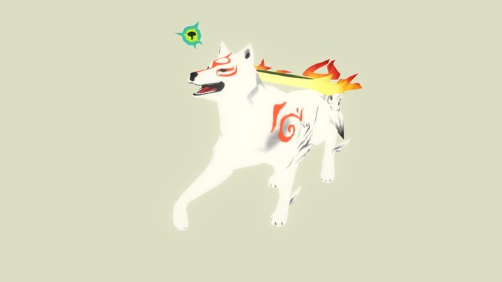 Ōkami 3D Model
