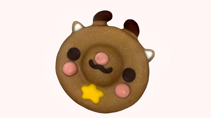 Animal Doughnut of Ikumimama　トナカイさん 3D Model