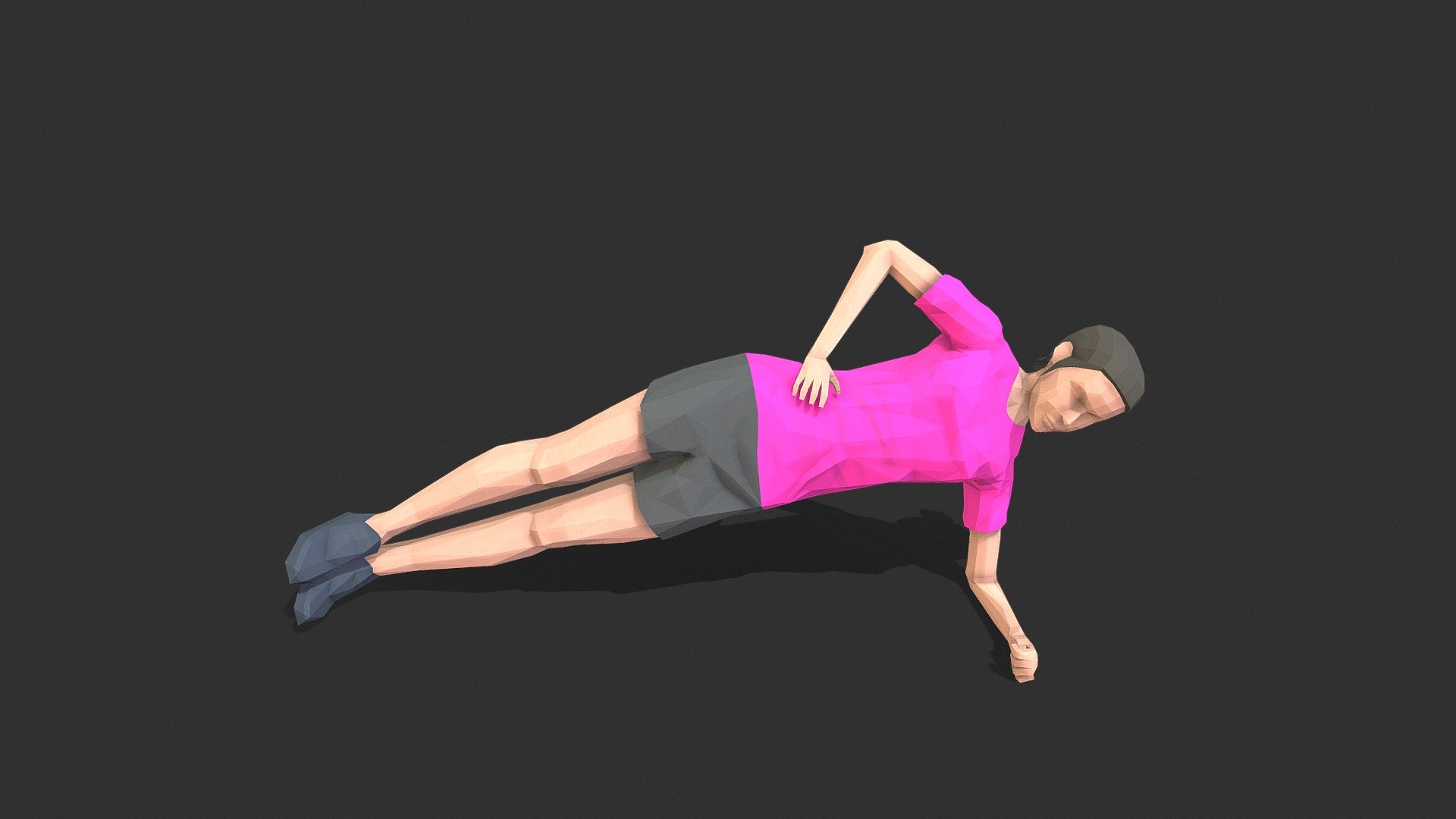 Side Plank Up&Down Exercise - Buy Royalty Free 3D model by ...