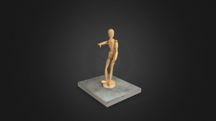 Wood Figure Test 01 3D Model