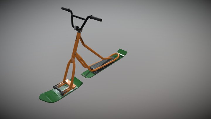 Low-poly JYKK Snowscoot 3D Model