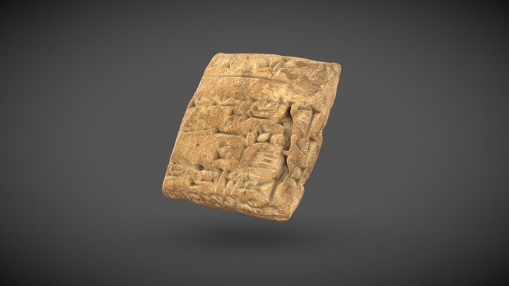 Tablet with cuneiform 3D Model