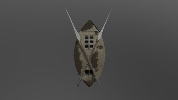 Tribal shield for Unit 12 3D Model