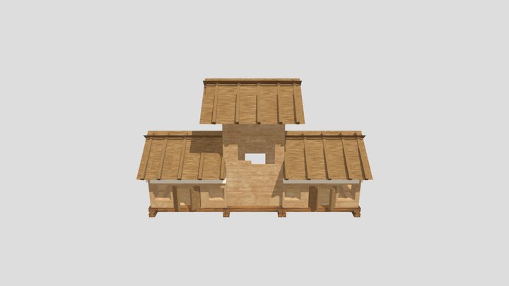 mahatma medieval hut 2 3D Model