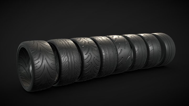 Tire Set 3D Model