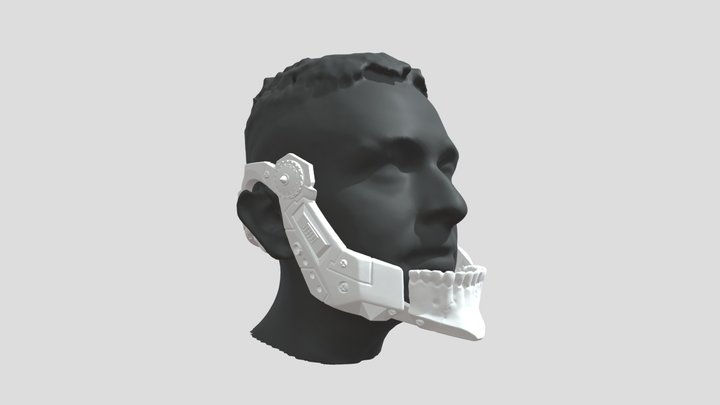 Techno Skull Mask Project 3D Model