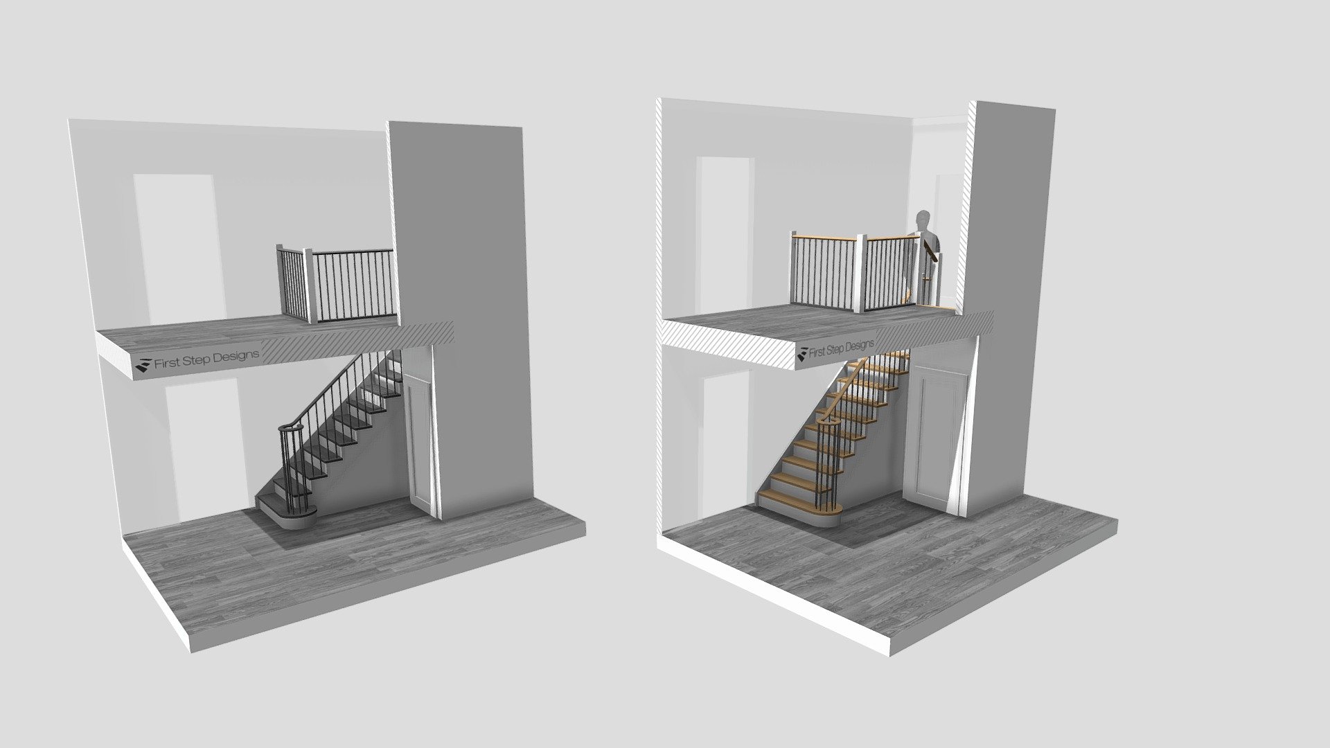 J Dawson Preliminary Staircase Designs 3D models
