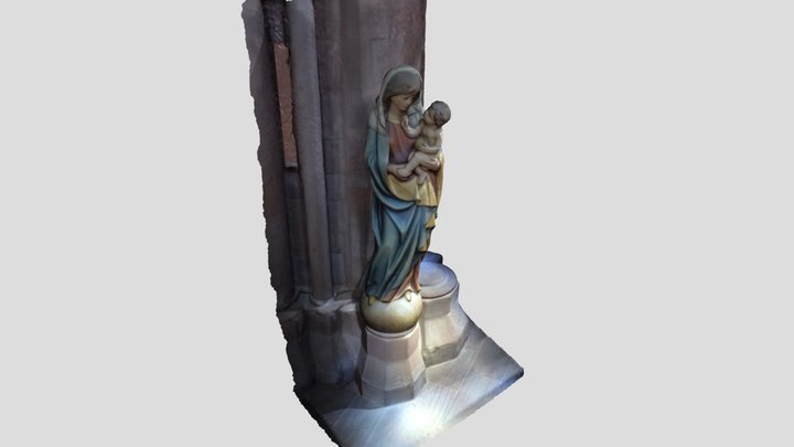 Schlosskirche Statue 3D Model