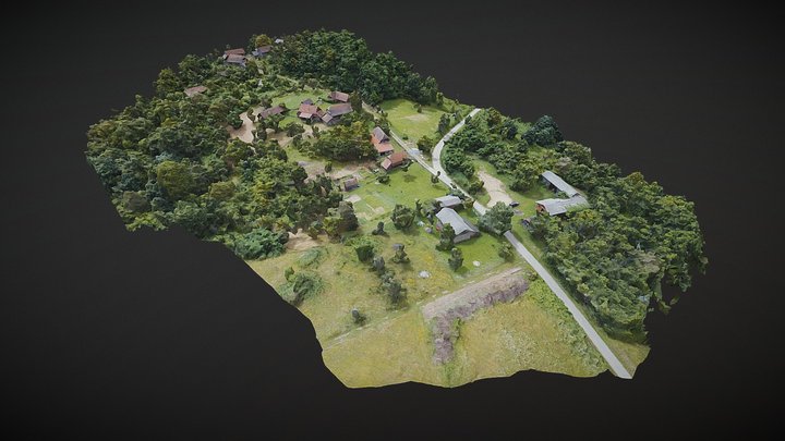 The village of Trnovac Glinski, Croatia, EU 3D Model