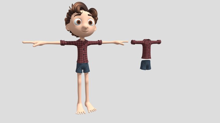 Ejercicio de Modelado y Detallado de Ropa - Luca 3D Model