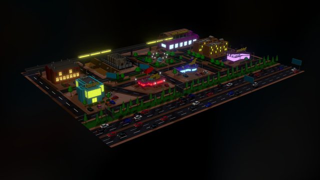 Toon City 3D Model