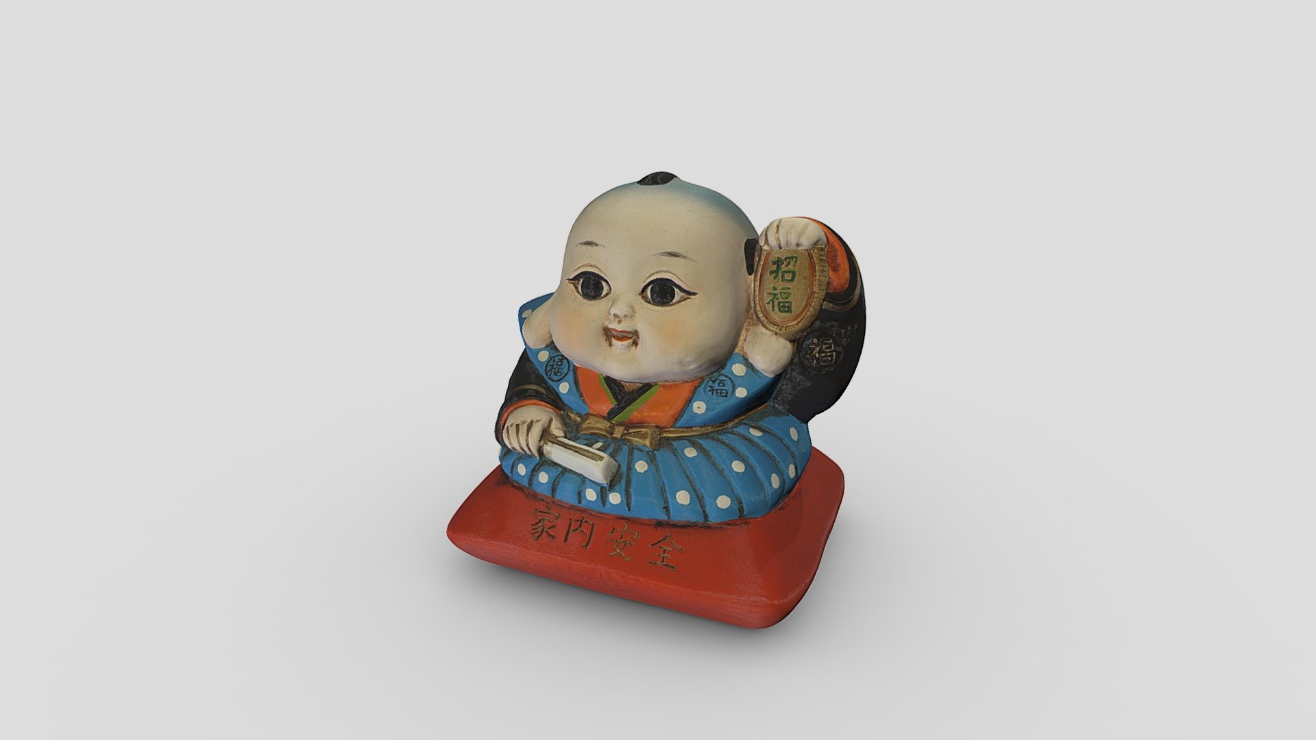 Antique Figurines that bring good luck 招福さん - 3D model by DIGITALCA ...
