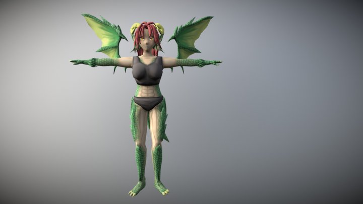 Dragon Hybrid character 3D Model