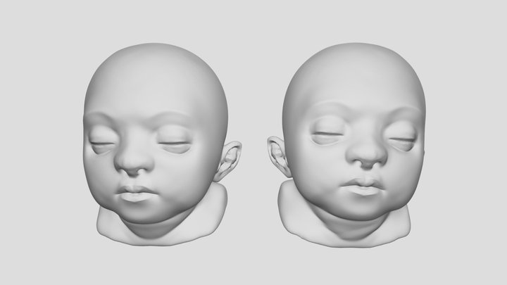 baby face sculpt 3D Model