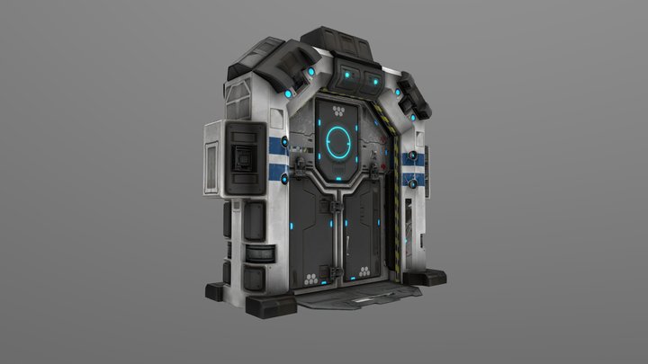 Sci-Fi Door 3D Model