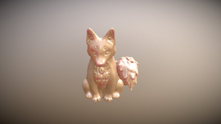 Fluffy Fox Model 3D Model