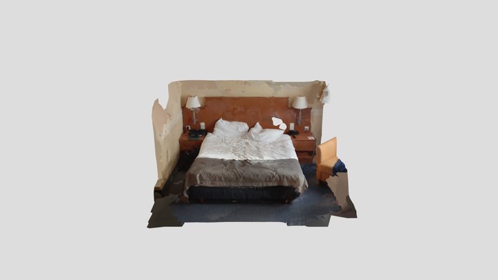 Hotel bed 3D Model