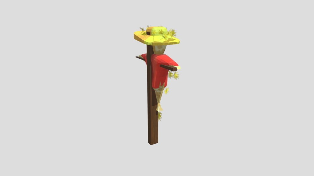 Espantapajaros principiante low poly.