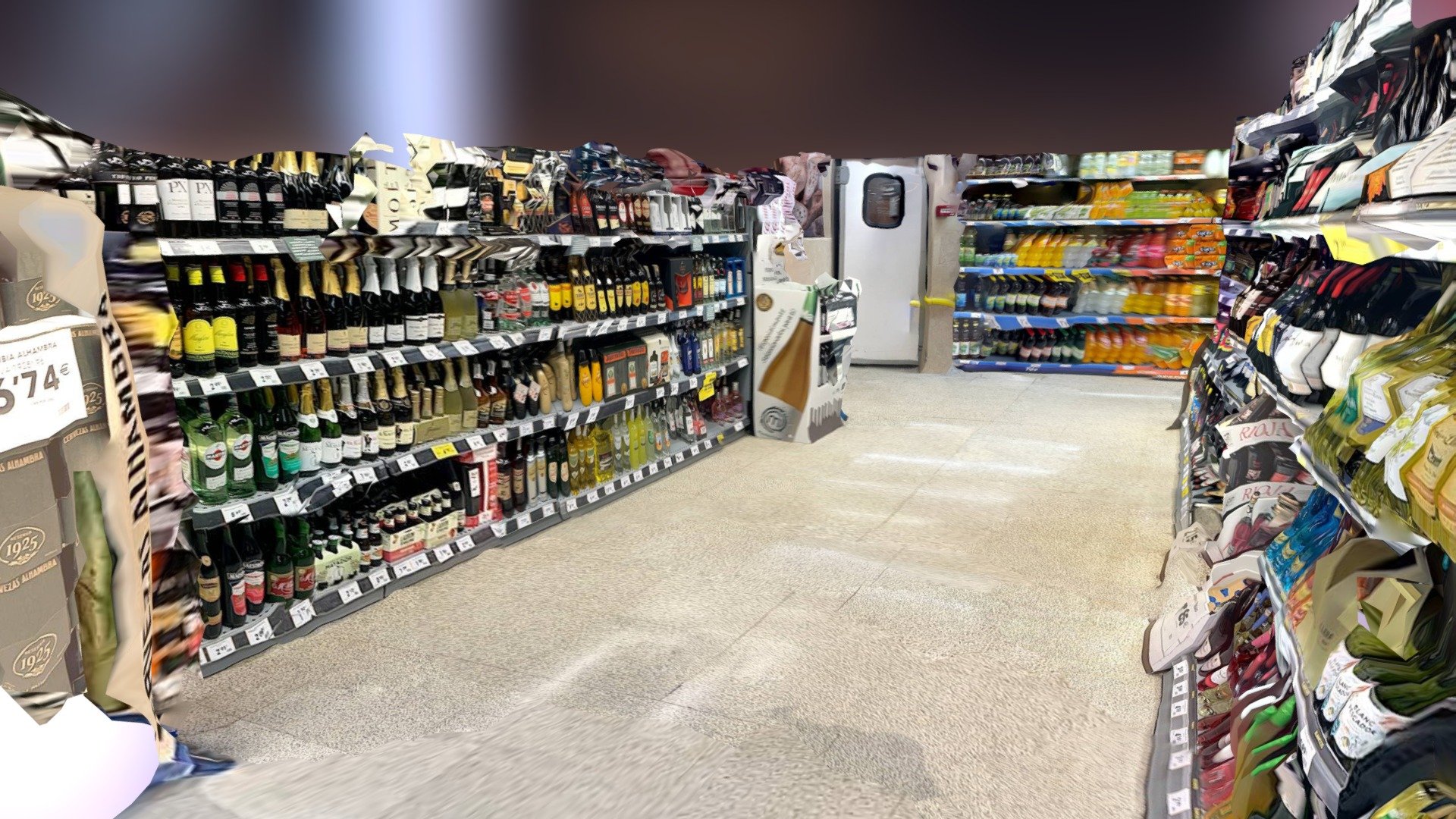 Supermarket Drinks Aisle Scan