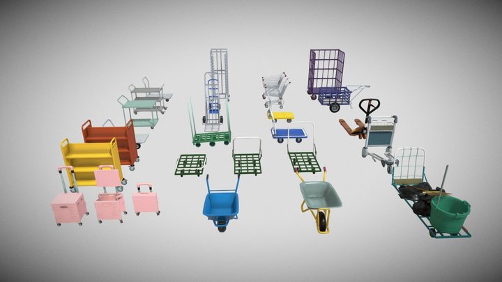 All Trolley Pack 3D Model