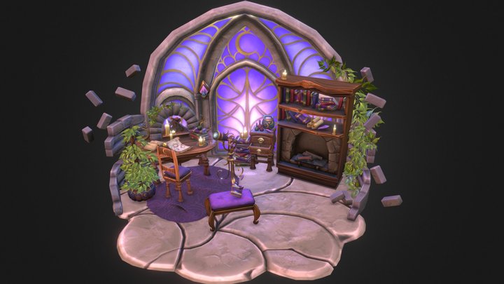 Astrologer Study 3D Model