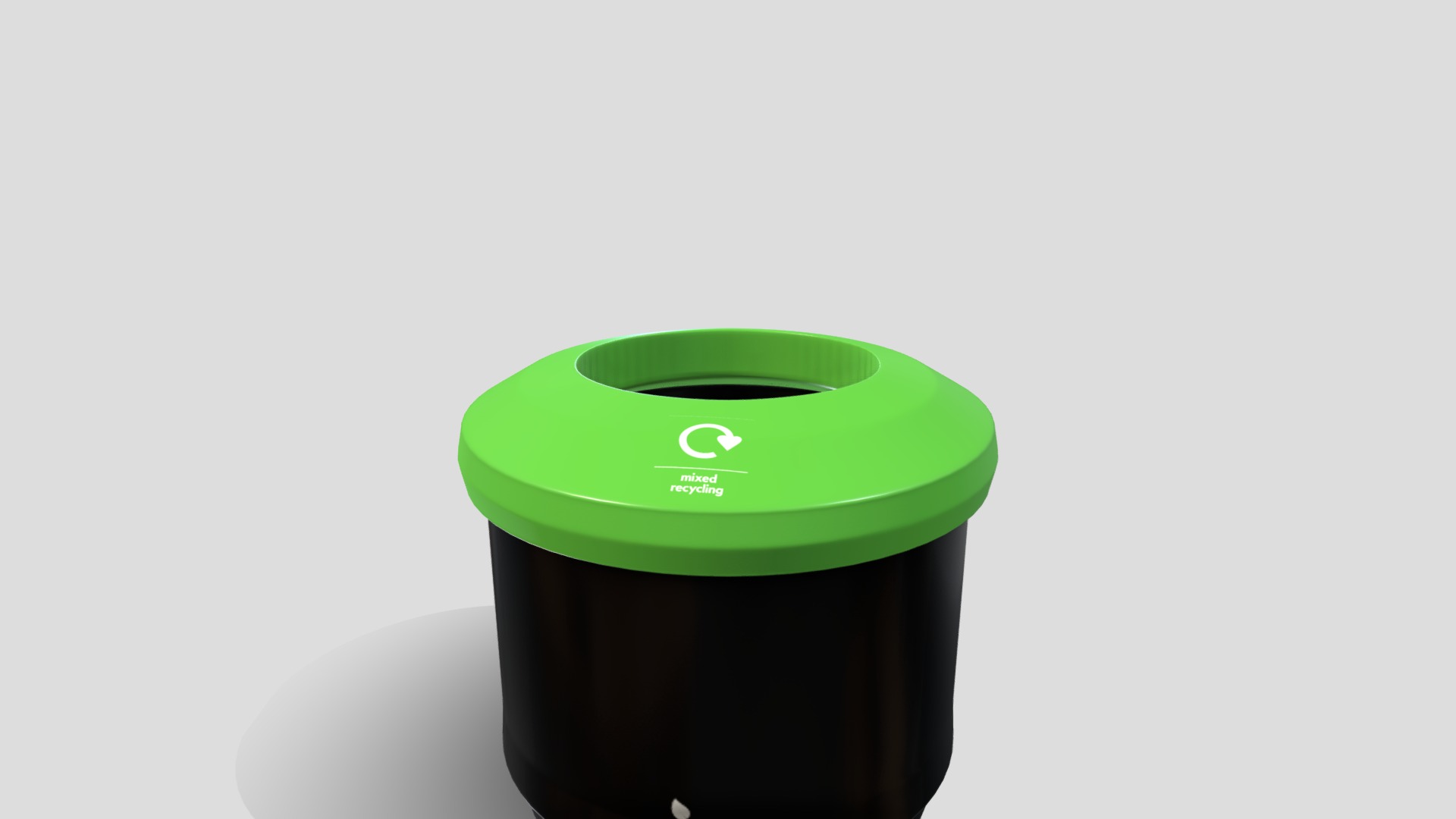 3D model Recycling Bin - This is a 3D model of the Recycling Bin. The 3D model is about chart, funnel chart.