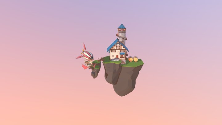 Sky Island 3D Model